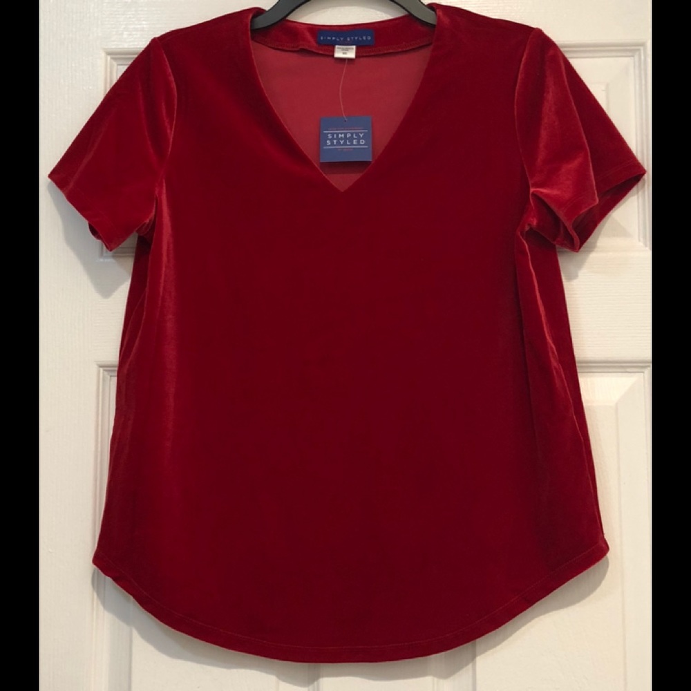 Red soft shirt from Simply Styled